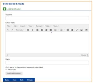 Example of email in Audit system