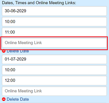 Online meeting link