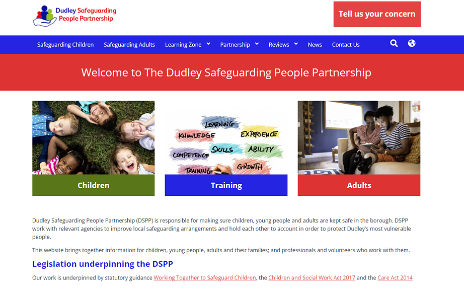 Dudley Safeguarding People Partnership’s new website
